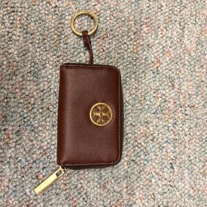 Tory Burch Brown Leather Key Holder